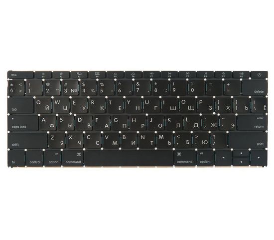 Клавиатура для MacBook 12″ A1534 Early 2016 - Mid 2017 (Прямой Enter, USA-RUS)
