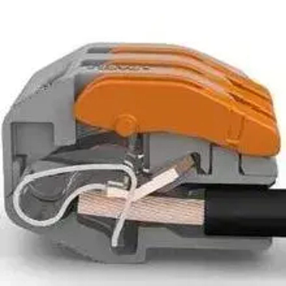 Клемма Vacco PCT-213, 3 контакта, тип WAGO (Ваго), 100 штук в упаковке