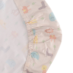 Простыня на резинке из сатина с принтом animalia world из коллекции tiny world, 90х200х28 см