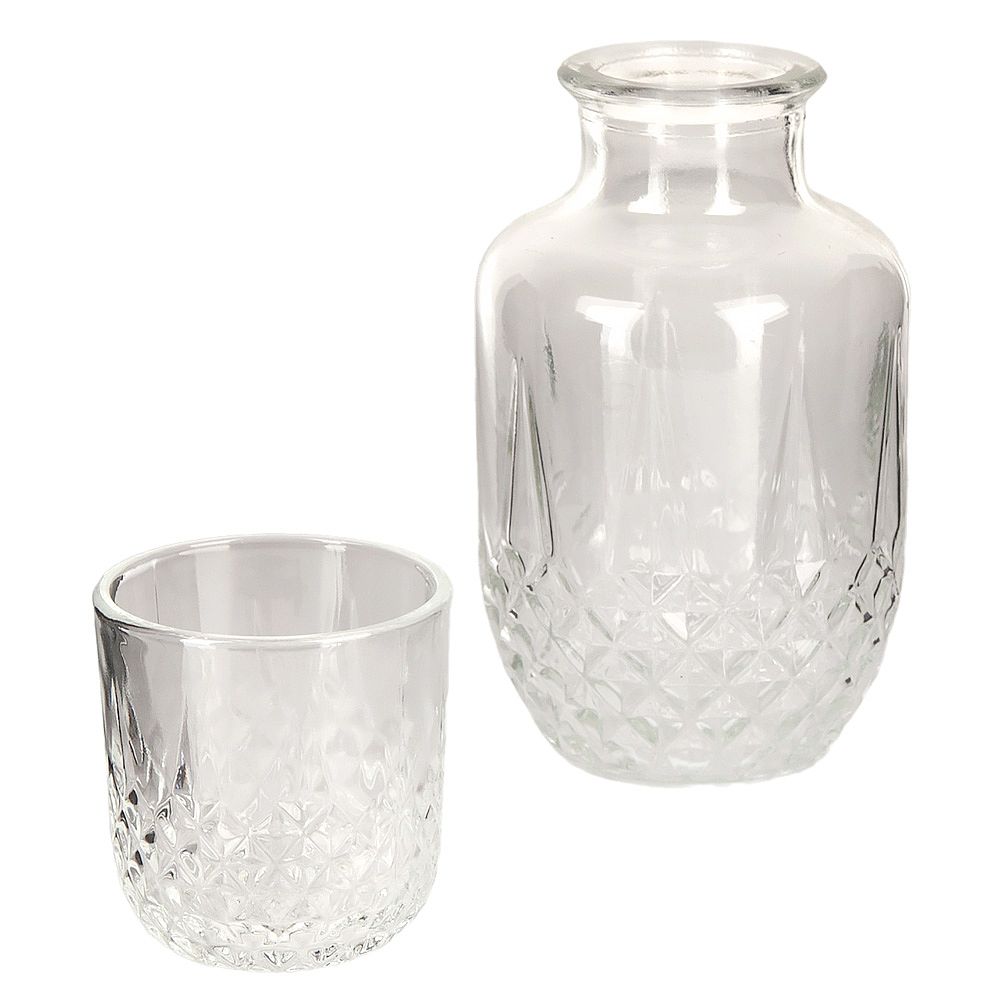 Графин со стаканом, набор 2пр. 570мл/160мл (стекло) (индивидуальная упаковка)