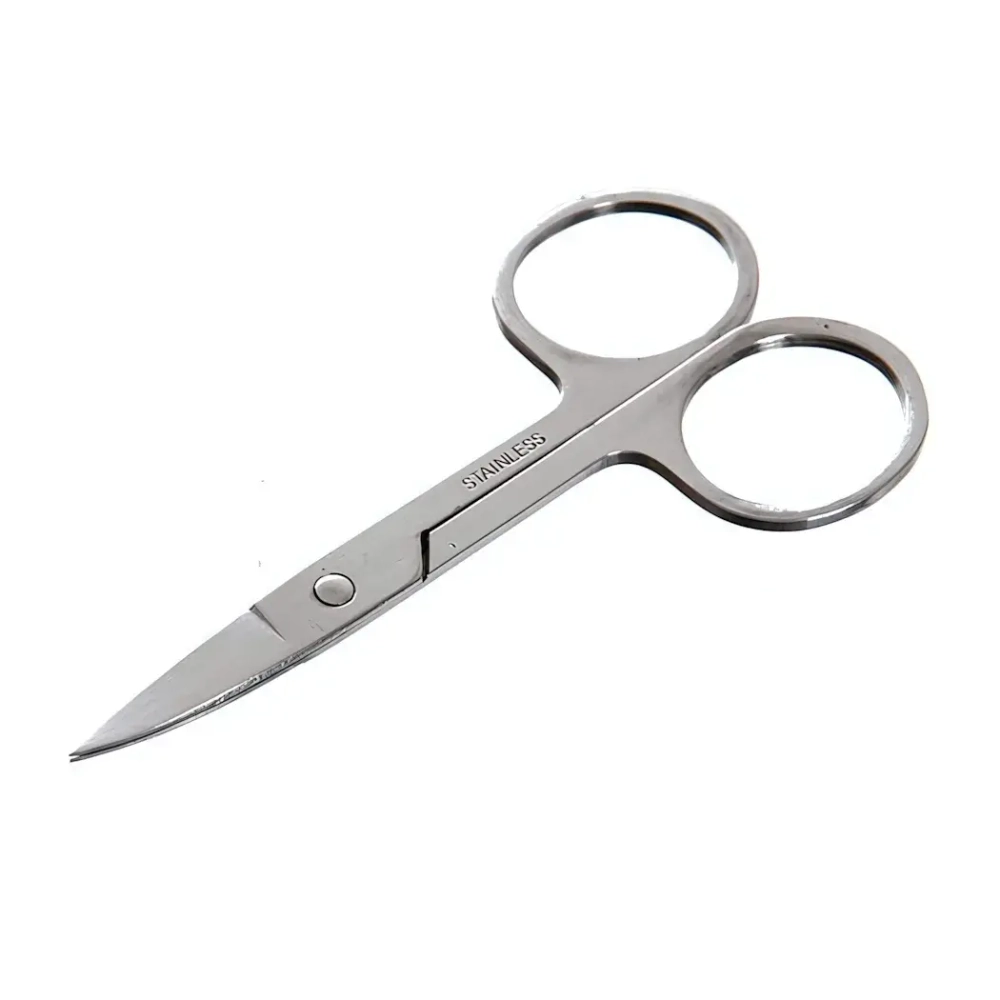 Ножницы маникюрные на блистере «Ultramarine», круглые кольца, широкие, цвет металл 8,5см.