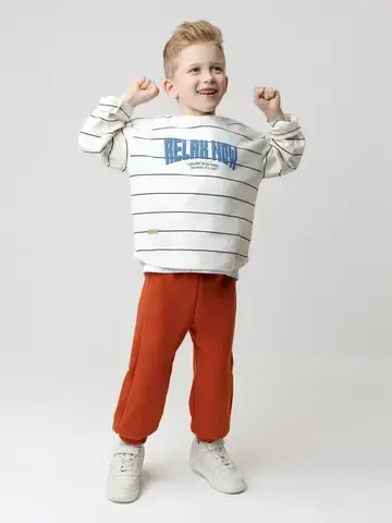 брюки  для мальчика  КП 400653/кирпичный