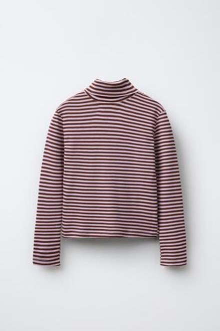 ZARA Х BENSIMON® ФУТБОЛКА С ВЫСОКИМ ВОРОТНИКОМ, РОЗОВЫЙ