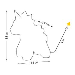 ULD-R503 USB-RGB UNICORN Светильник декоративный Единорог. с USB проводом. 60 светодиодов. RGB свет. Цвет корпуса радужный. TM Uniel