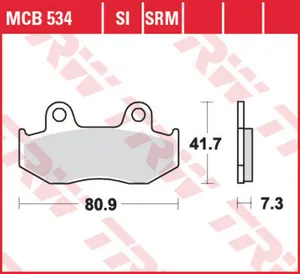 Колодки тормозные дисковые TRW MCB534