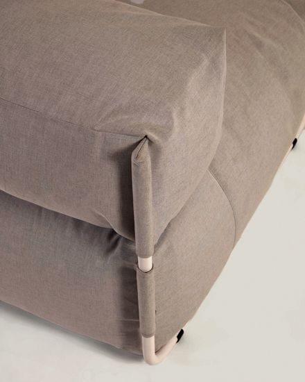 Square пуф квадратный со спинкой 101 x 101 см, светло-серый, для садового модульного дивана