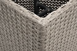 "Капучино" кашпо для цветов плетеное из искусственного ротанга, цвет бежевый