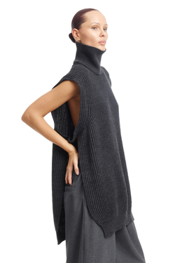 Жилет со съемным воротом WARM UP Graphite