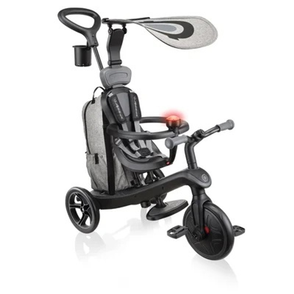 Велосипед-беговел Globber Trike Explorer 4 в 1 Deluxe Play Black-Grey