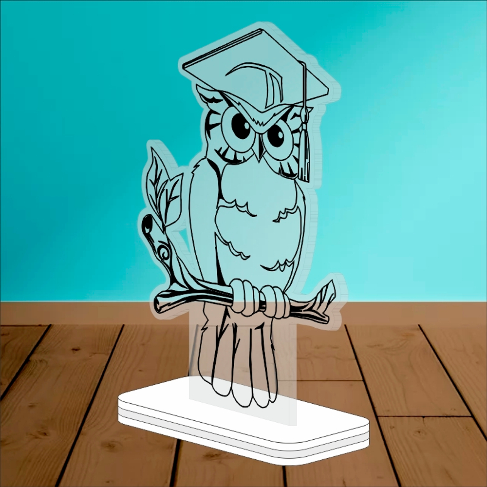 Акриловый приз СОВА 3553