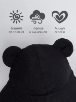 Панама летняя с ушками на завязках для детей