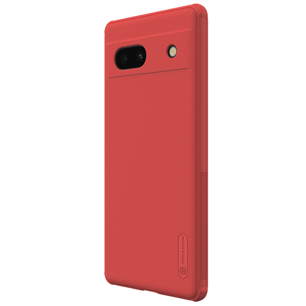 Усиленный чехол красного цвета от Nillkin для смартфона Google Pixel 7A, серия Super Frosted Shield Pro