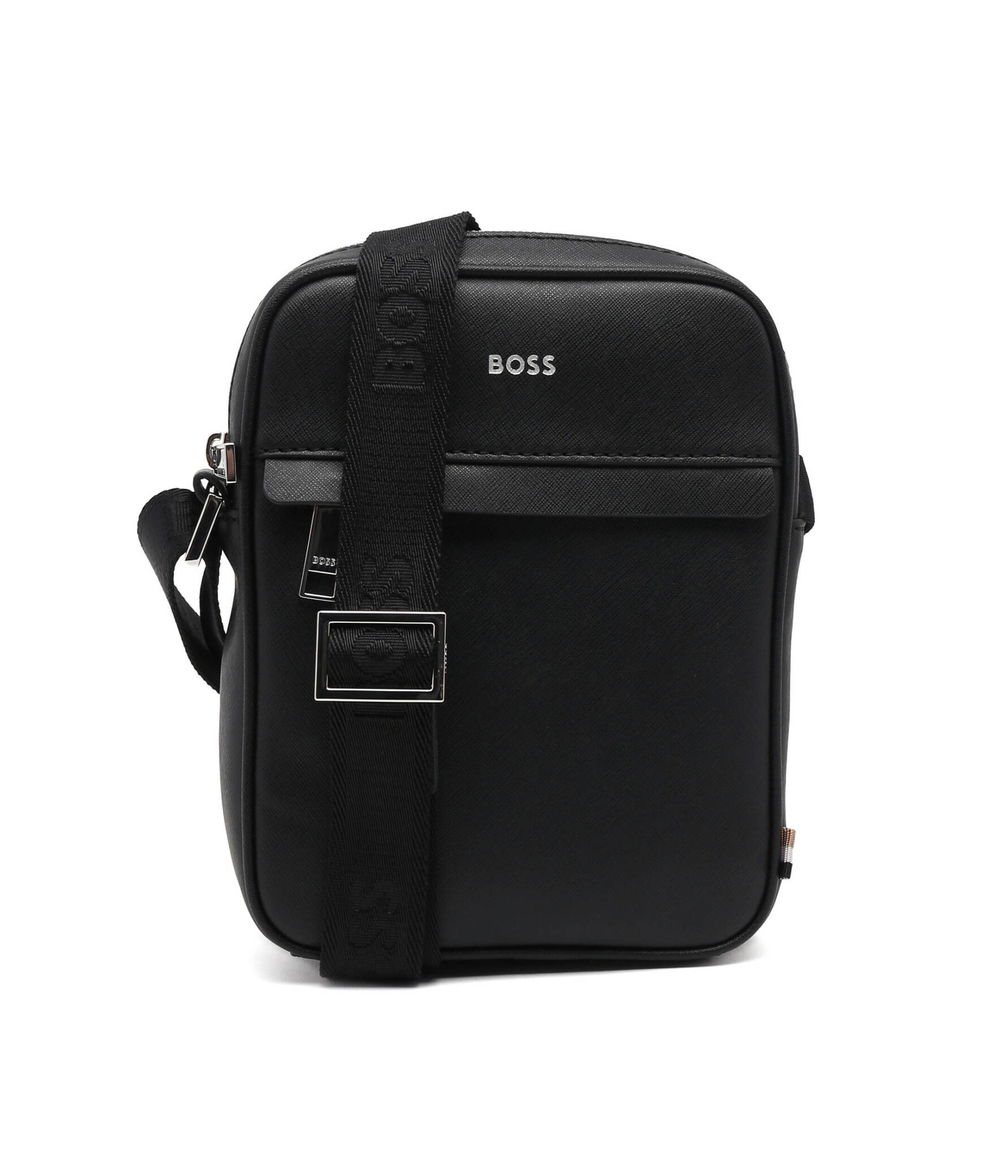 Кожаная сумка кросс-боди Zair_NS BOSS BLACK - черный(50483566)