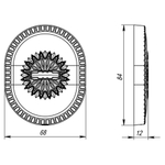 Накладка на сувальдный замок ESC.S-auto.CL/OV (PS-DEC CL) AS-9 античное серебро