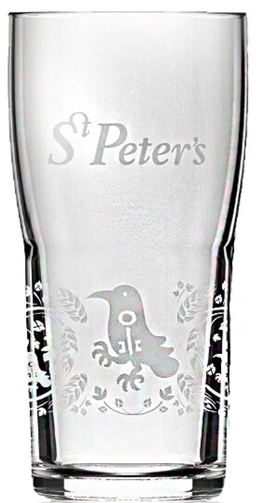 Бокал для пива Сейнт Питерс / St.Peter&#39;s Белый Принт 568мл