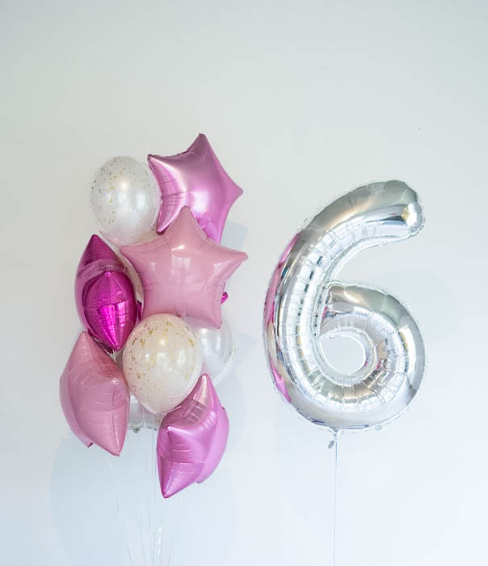 Композиция из гелиевых шаров Милые звёзды