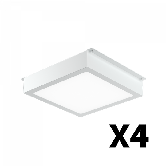 Комплект светильников Geniled Griliato Tetris x4 для ячейки 200x200 80Вт 3000К Опал Белый IP40