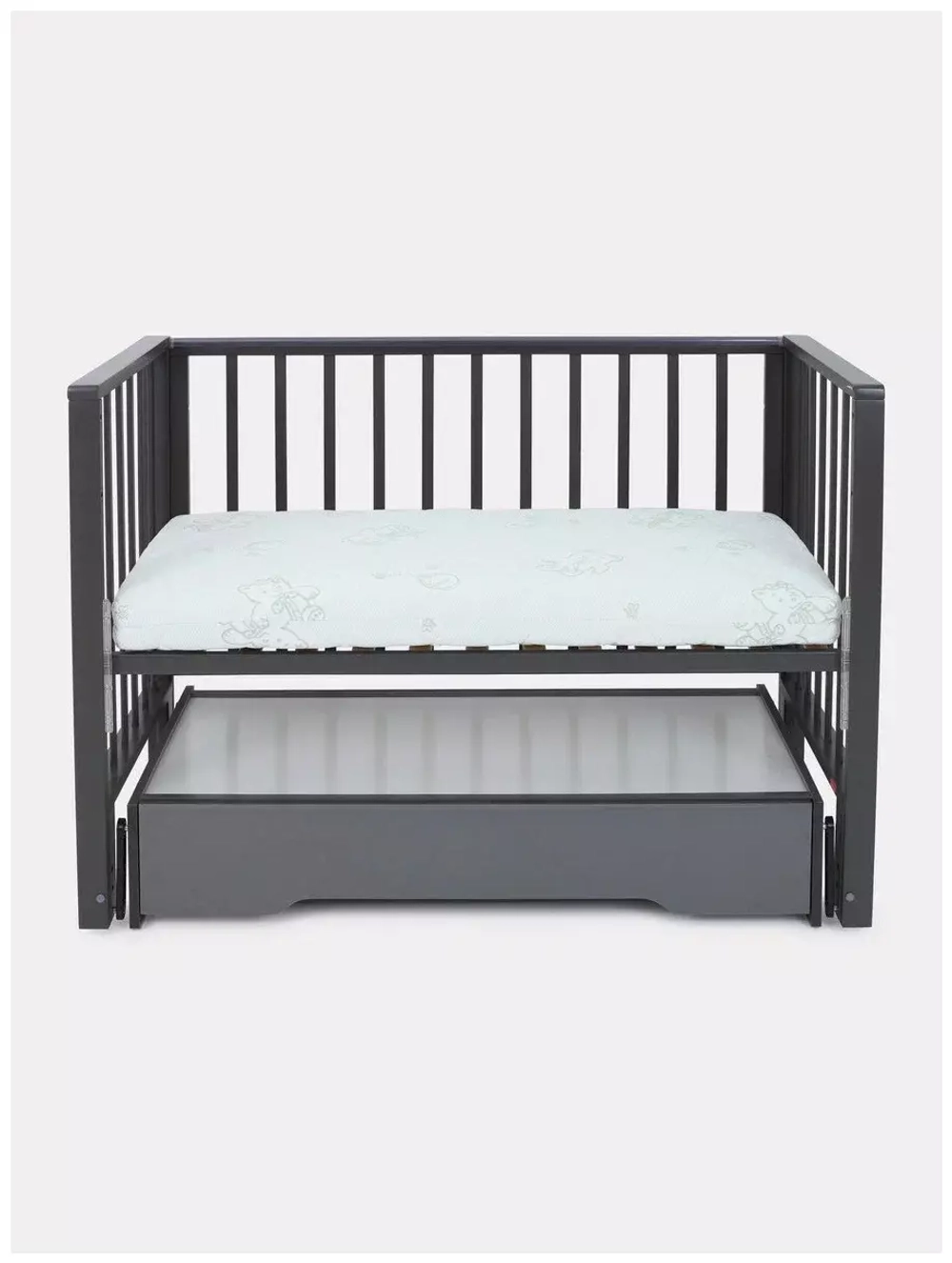 Кровать детская 120*60 RANT "BERGEN" (арт.770) универ маят/ящ Moon Grey