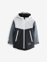 Куртка непромокаемая с флисовой подкладкой для мальчика Next Q61-568, Серый, Белый, Черный