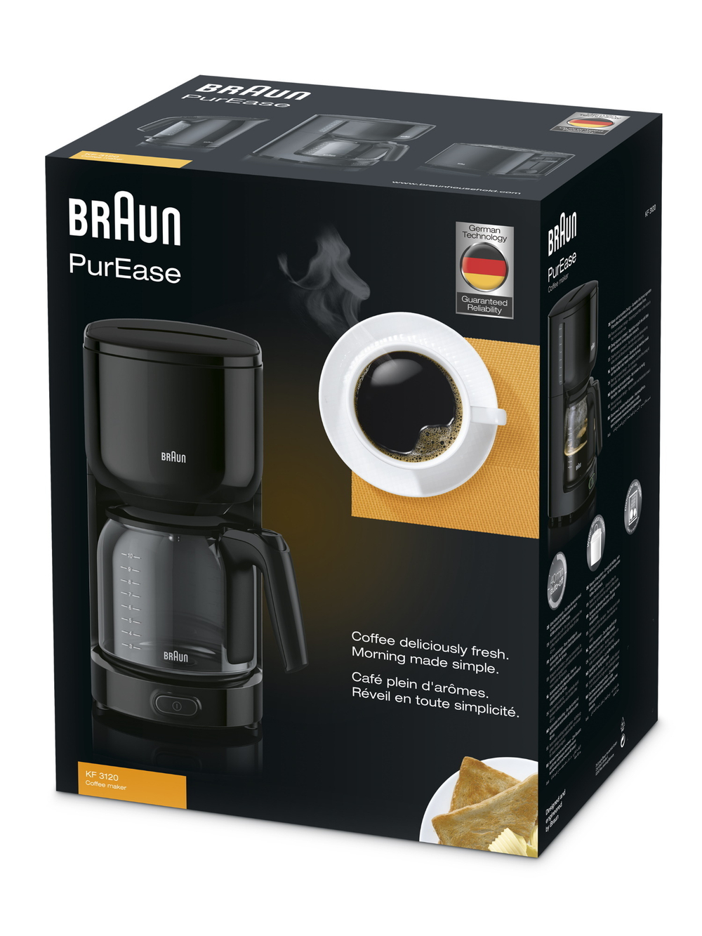 Капельная кофеварка Braun PurEase KF3120 BK