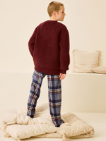 Пижама флисовая для мальчика Next N27-783, Бордовый, Синий