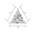 Лабораторно-выращенный бриллиант треугольник (пара) 0.700 ct