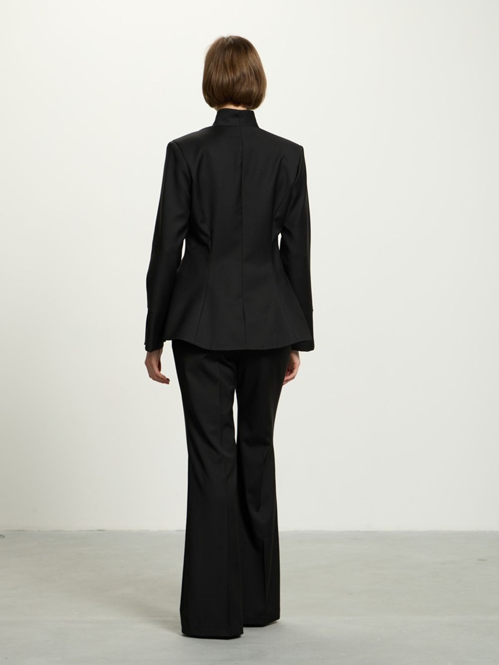 Брюки клеш черные шерсть