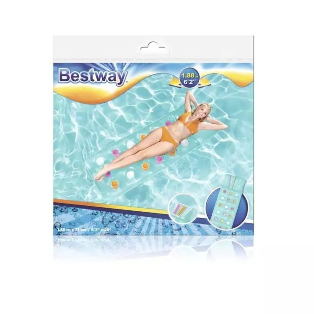 Матрас для плавания 188х71 см, Bestway, 43014, до 90 кг, в асс