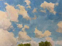 Трошина Елена Сергеевна (род. 1990). В поле. Холст, масло. Россия 2019.