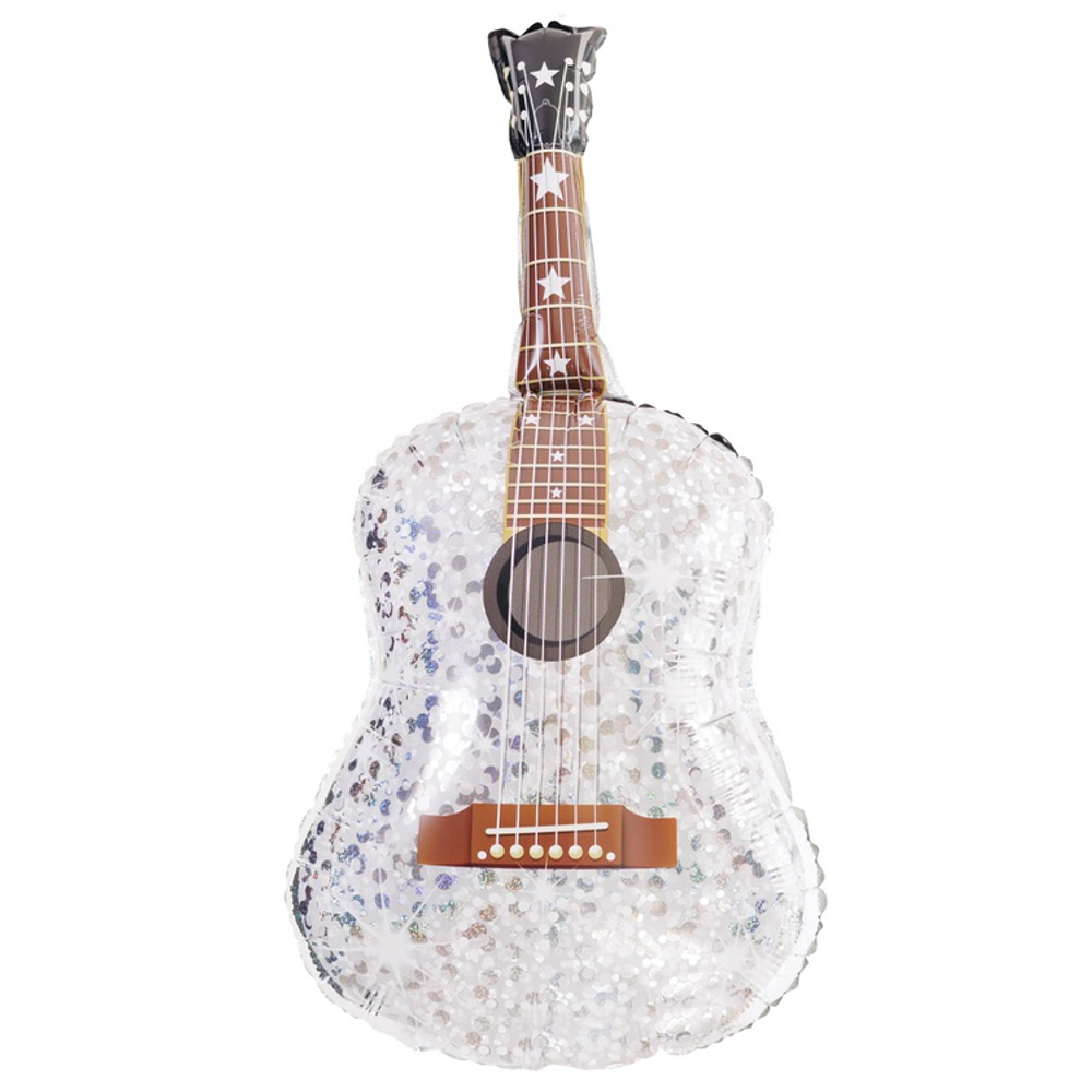 Шар (35''/89 см) Фигура, Гитара, Серебро