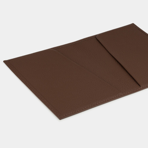 Обложка для паспорта из натуральной кожи теленка, цвета шоколад