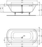 Акриолвая ванна Ideal Standard K275601 HOTLINE