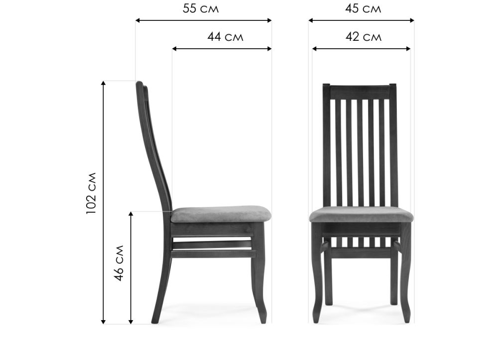 Деревянный стул Арлет сordroy-118 / коричневый венге