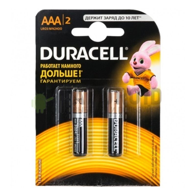 Батарейки Duracell Basic AAA LR03 BL2
