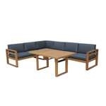 Комплект деревянной мебели Tagliamento Booka, натуральный, темно-серый