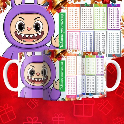 Лабубу с таблицей умножения