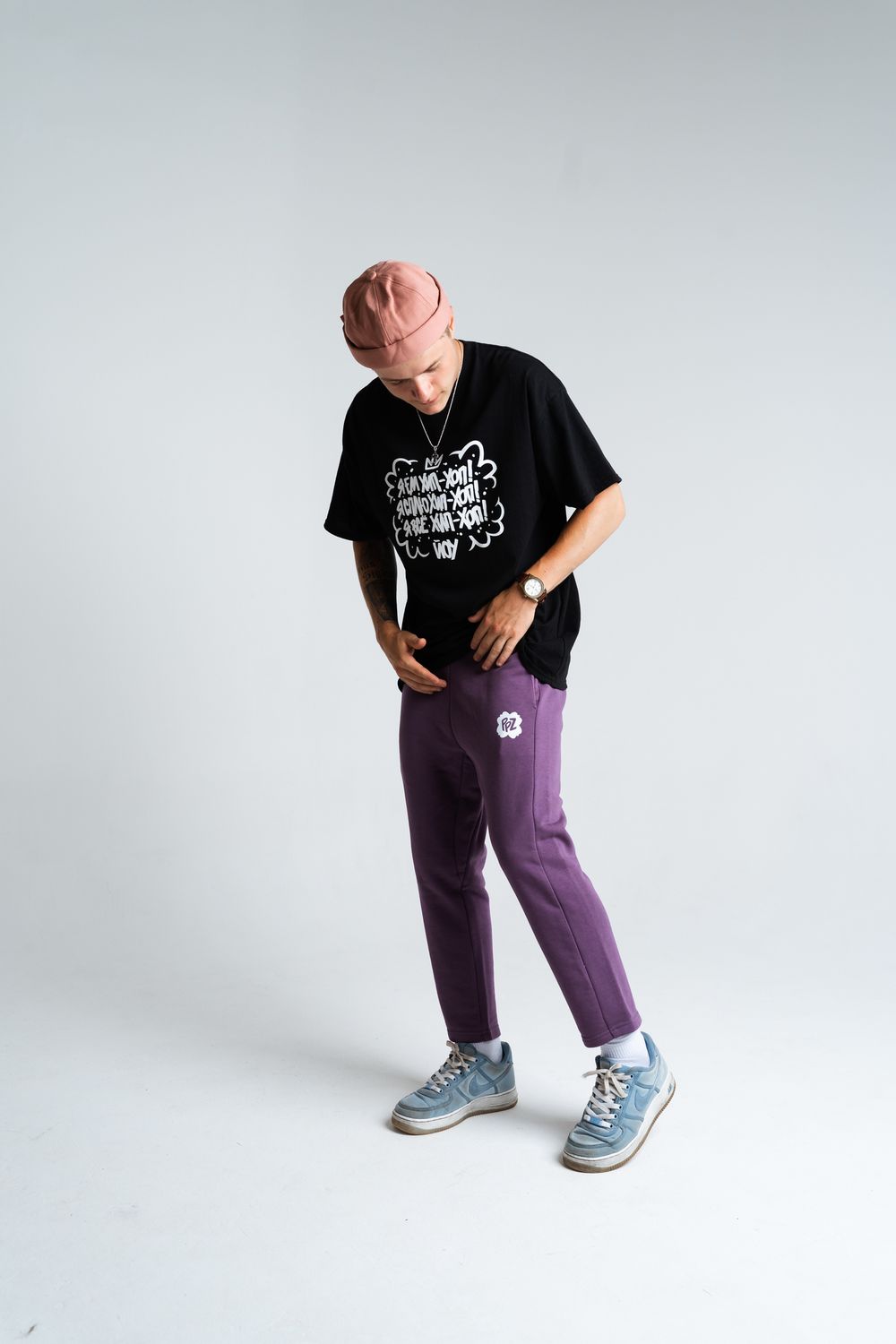 Брюки укороченные PPZ Фиолетовые