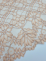 Кружево эластичное розовое шампанское с блеском К647