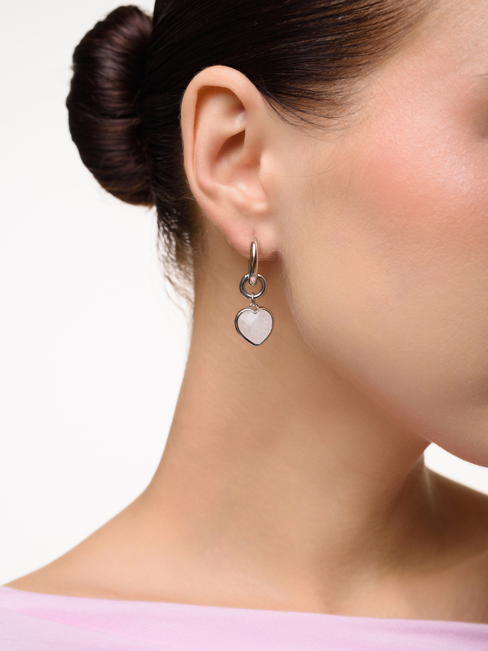 Серьги "Whale Amour" silver горный хрусталь