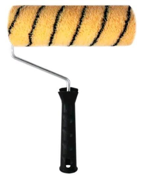 Валик Полиакрил  180мм, d42мм, d6мм, ворс 11мм,  Желтый с чер пол  Black Edition  /580-1180