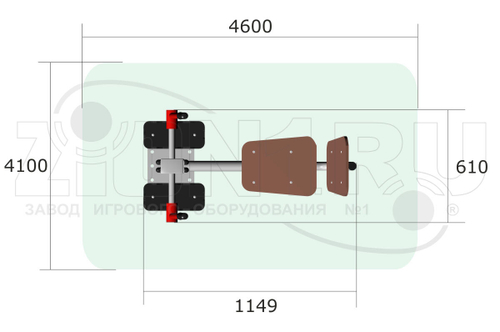 Уличный тренажер «Лыжник М» (маломобильная группа)