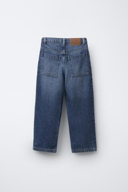 ZARA ДЖИНСЫ RELAXED BAGGY, ВЫЦВЕТШИЙ СИНИЙ