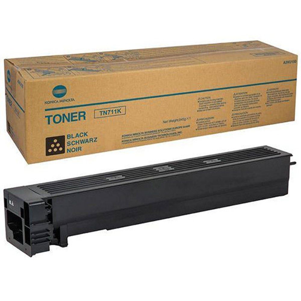 Тонер-картридж Konica-Minolta TN-711K bizhub C654/754/Pro C754 черный a3vu150