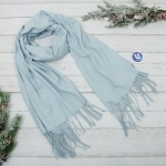 Палантин - шарф «ZIMA», однотонный, цвет светло голубой, 180*70см (200гр)