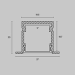 Профиль Led Strip ALM-2720-S-2M