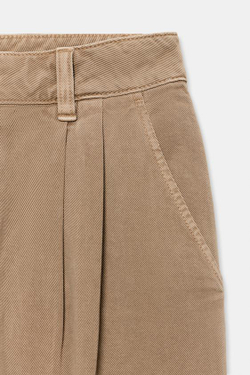 ZARA ДЖИНСЫ Z1975 WIDE-LEG СО СРЕДНЕЙ ПОСАДКОЙ И ВЫТАЧКАМИ, СВЕТЛЫЙ ЖЕЛТО-КОРИЧНЕВЫЙ