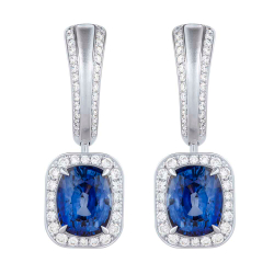Серьги с сапфирами и бриллиантами, E0070-31/1