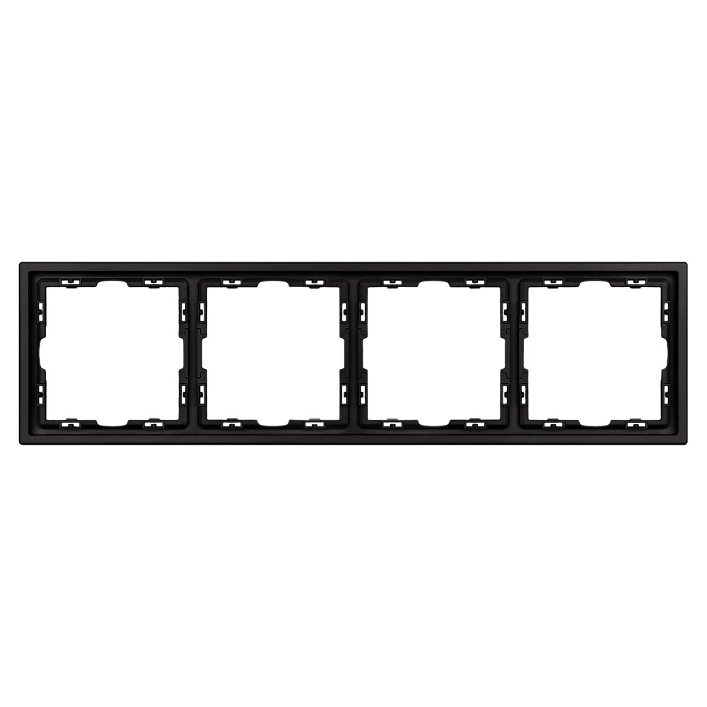 Рамка пластиковая FRM-NOBE-SFPL-4-BK (Arlight, Черный оникс) 054224