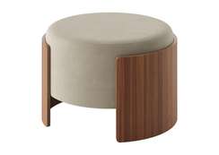 Банкетка Lagom D 62 см (светло-бежевый FiberGuard, орех)