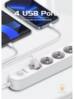 Сетевой фильтр с 4 USB 2 метра